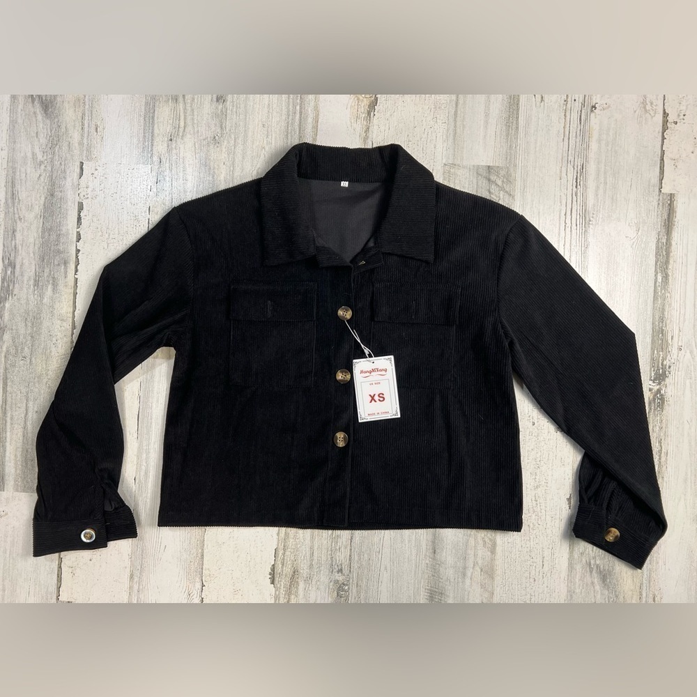 NWT Corduroy black jacket Sz. XS